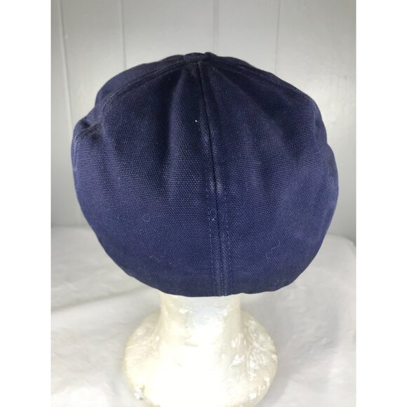 Vintage Carhartt Insulated Winter Hat Ear Flaps Size Medium Made in USA Blue - Picture 3 of 7